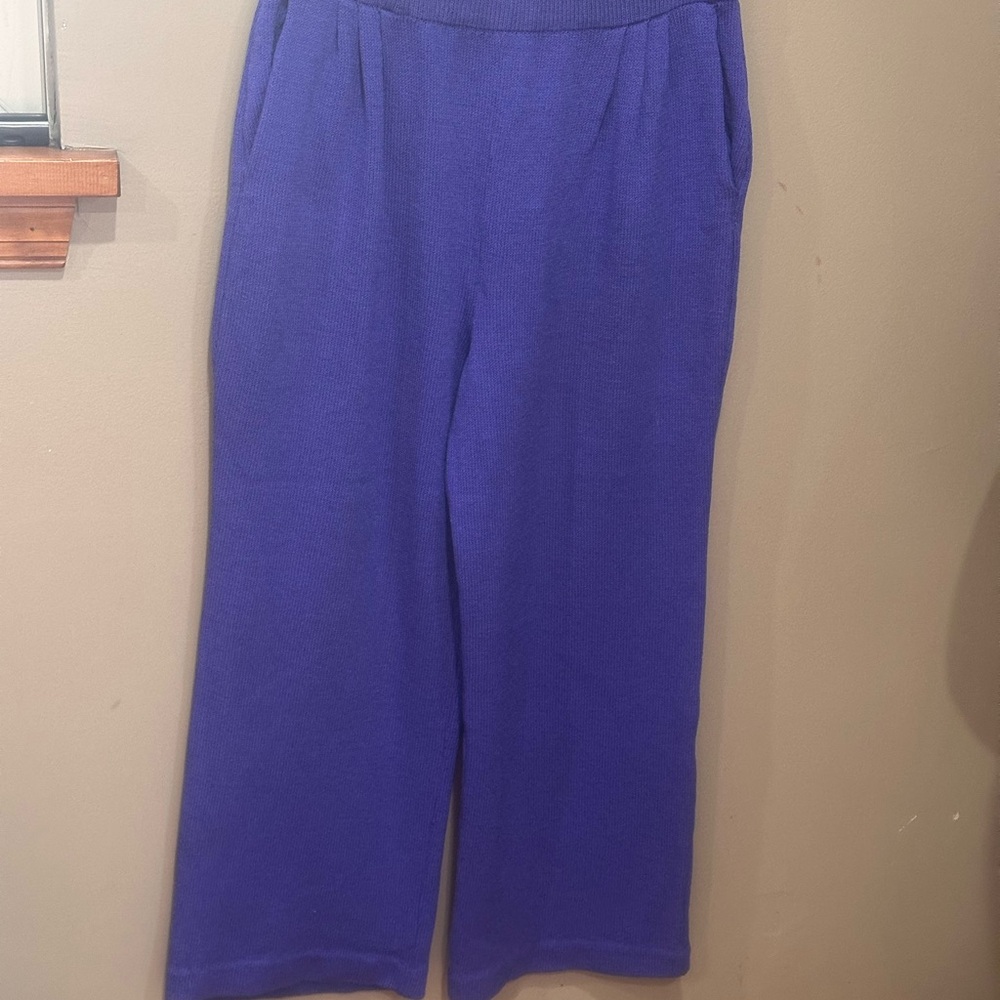 St. John Royal Blue Wide Leg Pants